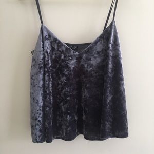 Topshop velvet camisole